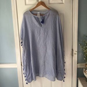 Striped beach cover up